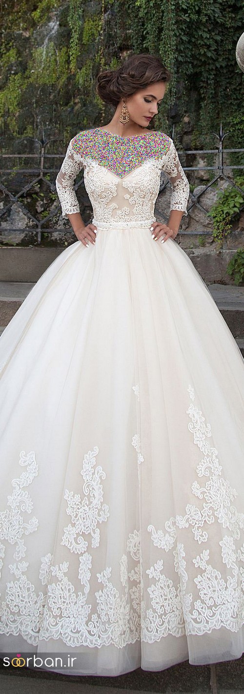 لباس عروس پفی زیبا - سری جدید