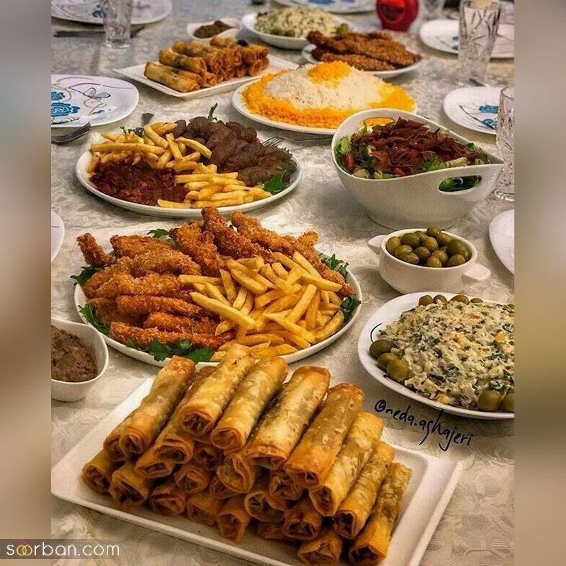 سفره افطاری شیک 1402 برای  یه ماه رمضونه خیلی خوب و پربرکت