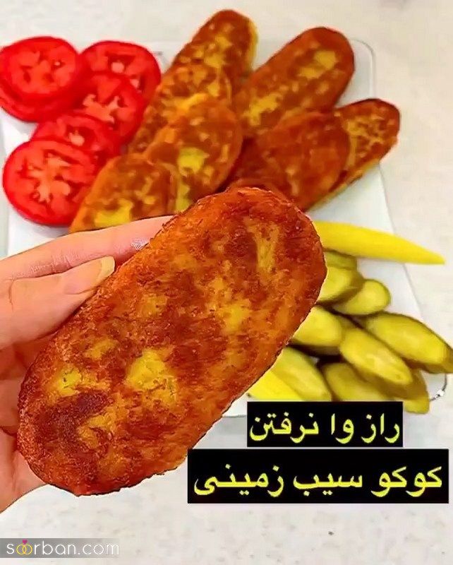 31 مدل تزیین کوکو سیب زمینی 1402؛ مجلسی برای دورهمی و مدرسه [قالبی و رنده شده]