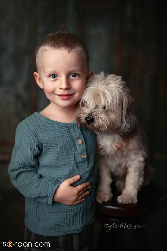 ایده های عکاسی از کودکان با حیوانات | ژست عکس کودک با حیوانات 2024