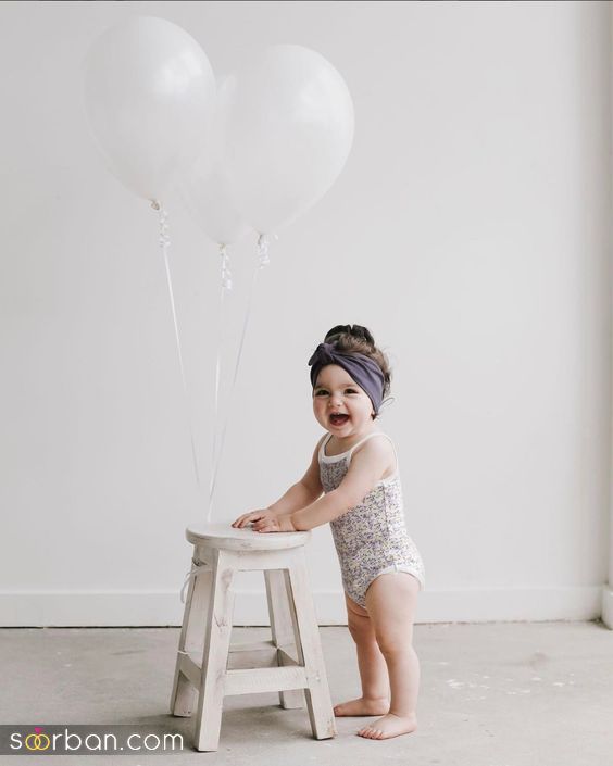ژست عکس کودک یک ساله جدید و دلبر! | 24 ایده عکاسی از نوزاد یک ساله