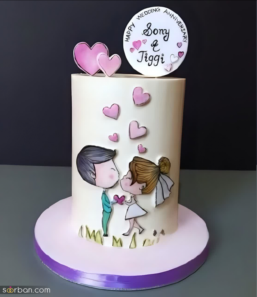 کیک سالگرد ازدواج به این کیوتی جایی ندیدی! / 20 مدل کیک سالگرد ازدواج 2024 با طرح هایی جدید، جذاب و عاشقانه!