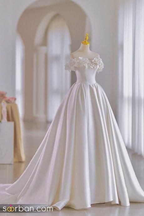لباس عروس سبک مینیمال | لباس عروس سبک مینیمال 1403 که فقط عروس پولدار و باکلاس باید انتخابشون کنه!