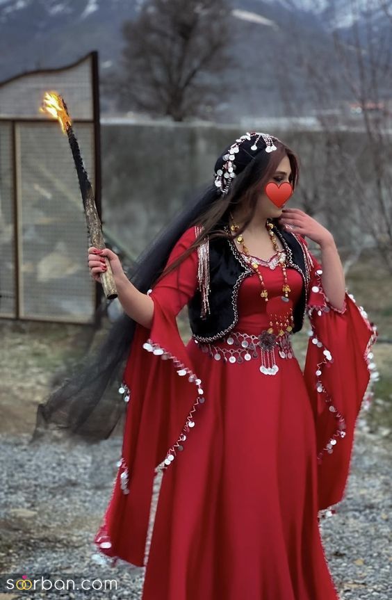 لباس محلی زن کردستان | زیباترین لباس محلی زن کردستان با رنگ های جذاب که عاشقشون میشین!