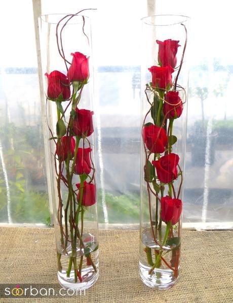 تزیین گلدان شیشه ای | 40 ایده تزیین گلدان شیشه ای ببین با گلدون های شیشه ای چیکارا میشه کرد!