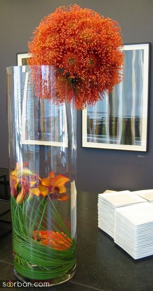 تزیین گلدان شیشه ای | 40 ایده تزیین گلدان شیشه ای ببین با گلدون های شیشه ای چیکارا میشه کرد!