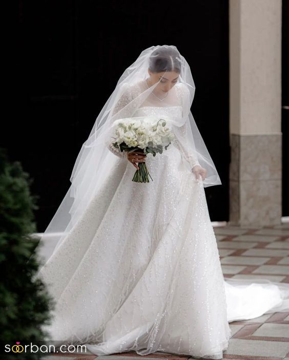 لباس عروس آستین دار 1403 | 35 مدل لباس عروس آستین دار 1403 بیا لباس عروس انتخاب کن و به عشقت نشون بده!
