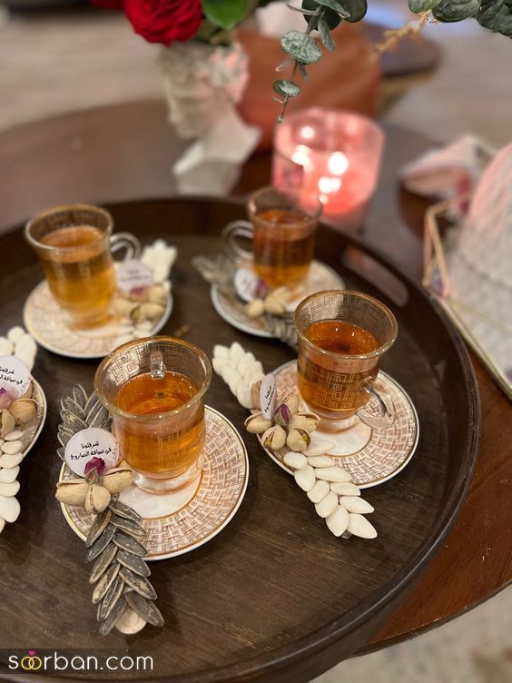 تزیین لیوان چای خواستگاری | ایده های تزیین لیوان چای خواستگاری 1403 تا به مادرشوهر آینده سلیقه تو نشون بدی!