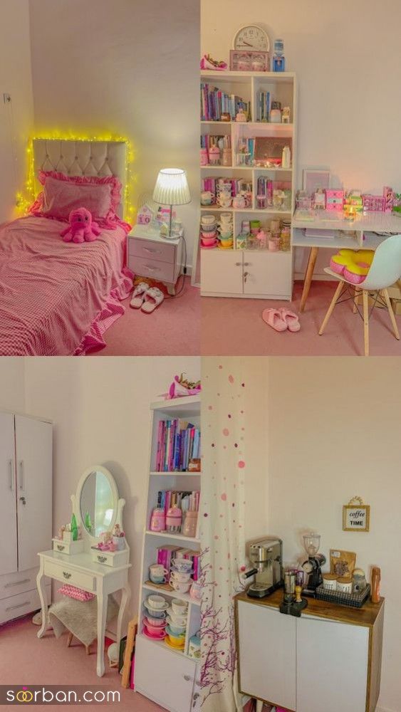 دیزاین اتاق خواب دخترانه ساده | دیزاین اتاق خواب دخترانه ساده از 12 تا 30 ساله شگفت انگیز و خاص!