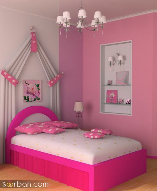 40 ایده تزیین اتاق خواب دخترانه فانتزی ساده اما شیک با رنگ و ذیزاین فوق العاده لاکچری