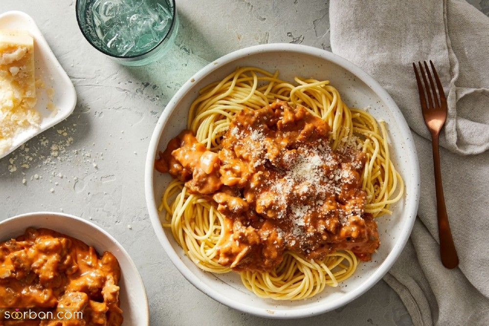 مراحل طرز تهیه اسپاگتی ایتالیایی
